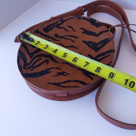 Madewell Tan and Black Zebra Print Crossbody Bag In Calf Hair - Picture 9 of 14